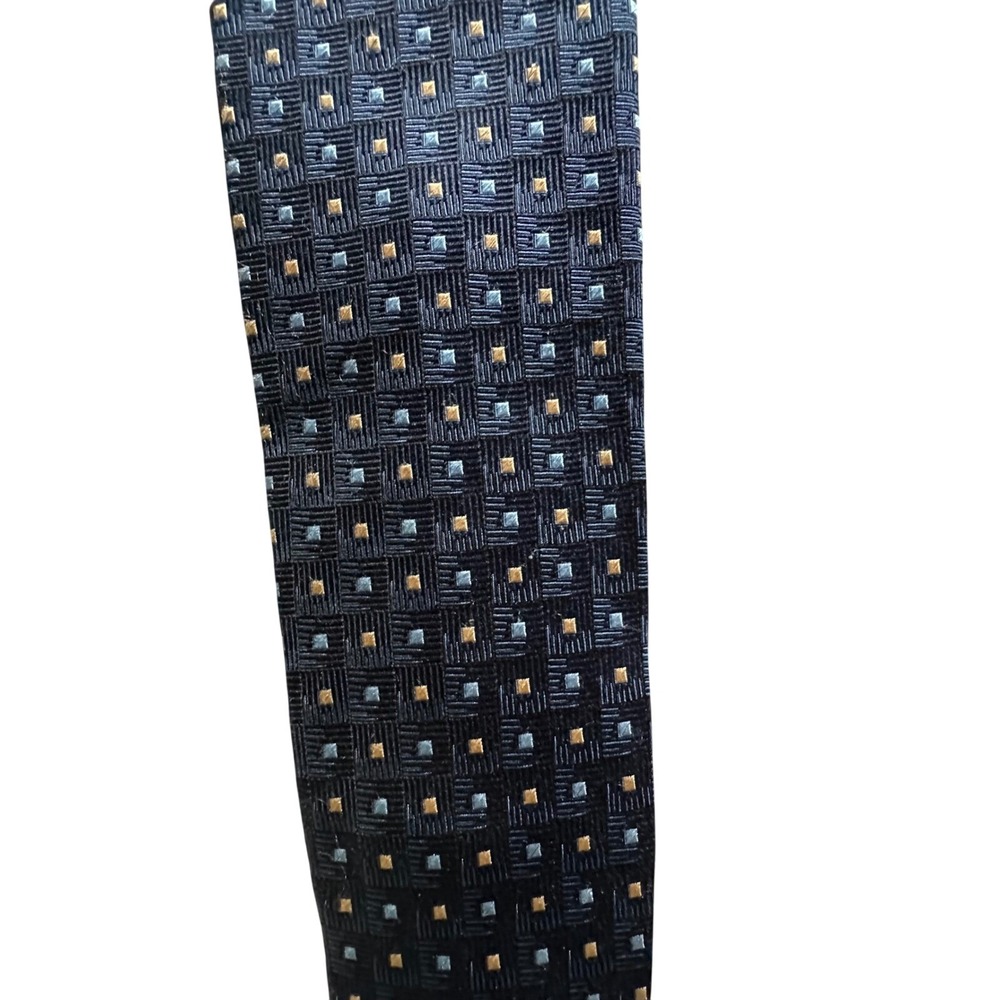 Pierre Cardin Mens Necktie Navy Blue Geometric Patternal‎ Formal Tie